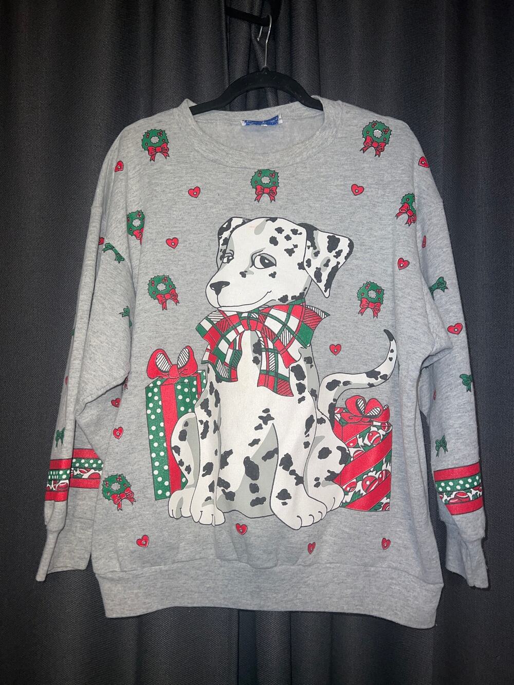 Ugly Christmas Sweater Xmas Sweatshirt Crewneck Size XL Vintage Dog
